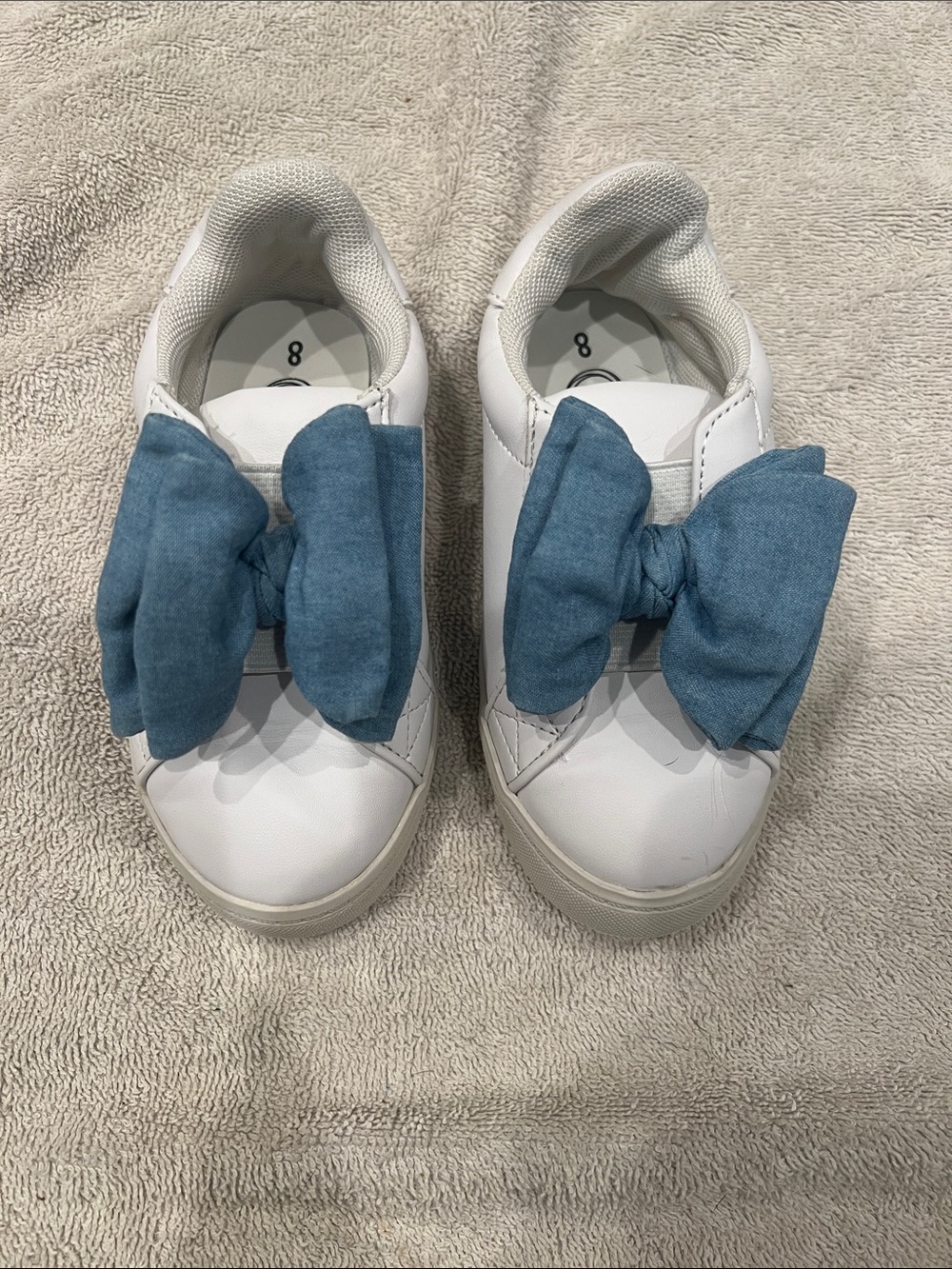 wonder nation White Sneakers with Blue Fabric Bows